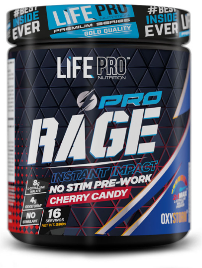 LIFE PRO RAGE PRO 290G CAFFEINE FREE