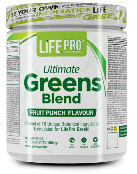 LIFE PRO ULTIMATE GREENS BLEND 450G