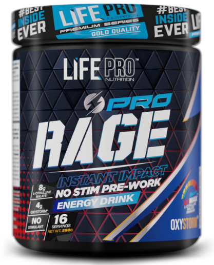 LIFE PRO RAGE PRO 290G CAFFEINE FREE