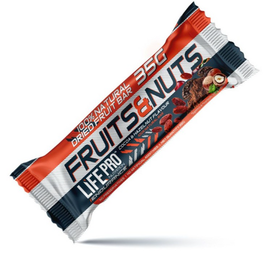LIFE PRO ENDURANCE FRUITS&NUTS 35G - SABOR: COCOA HAZELNUT